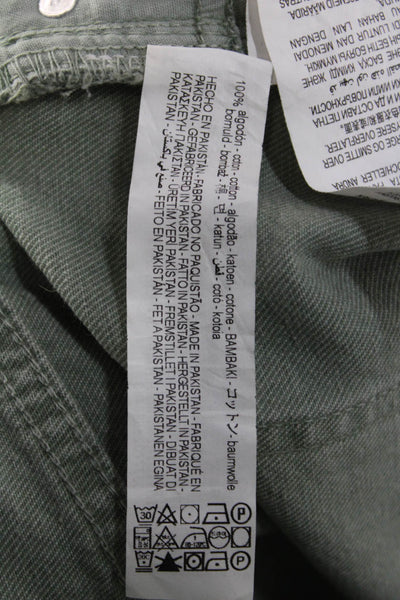 Zara Womens Cropped Gray High Rise Cotton Jeans Size 12