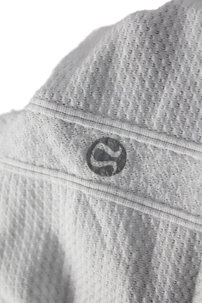 Lululemon Women White Basic T-Shirt Nylon Round Neck Short Sleeve Size XS