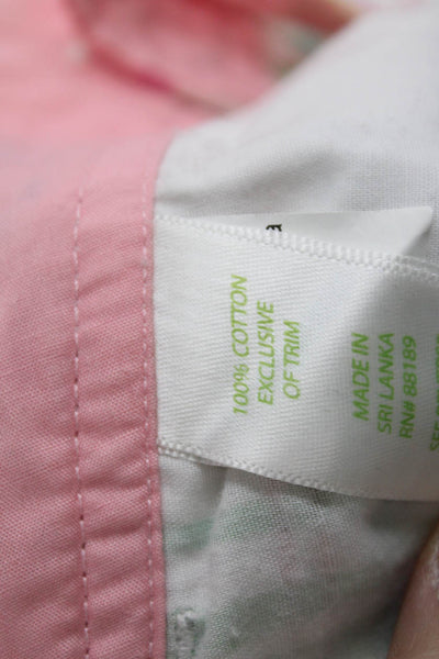 Lily Pulitzer Unisex Green Plaid Button Shorts 100% Cotton Size 4