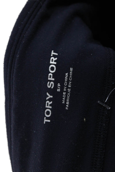 Tory Sport Womens Striped Dark Blue Ankle Jeggings Polyester Zip Size S