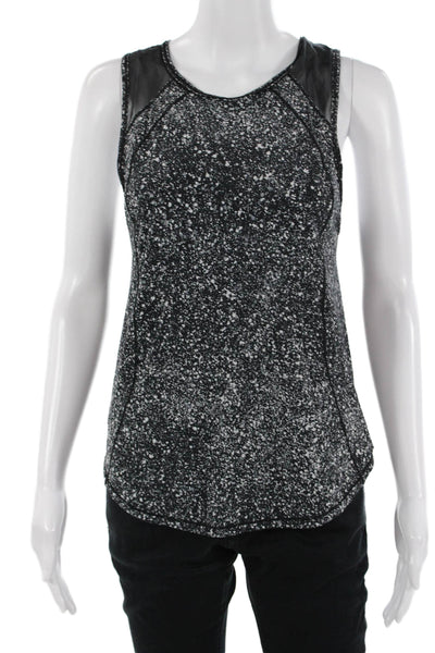 Lululemon Women Black Nylon Crewneck Tank Art Size 4