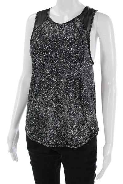 Lululemon Women Black Nylon Crewneck Tank Art Size 4