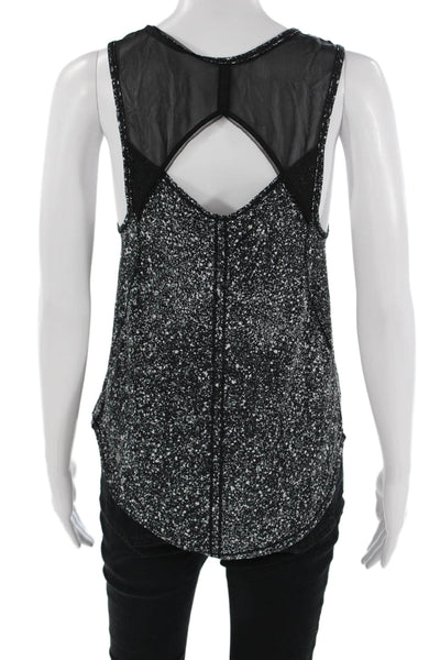 Lululemon Women Black Nylon Crewneck Tank Art Size 4