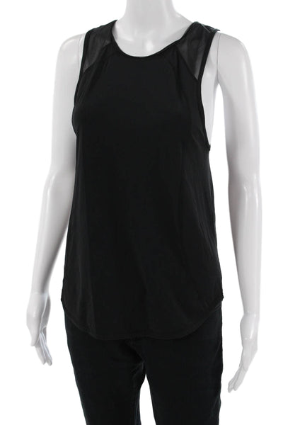 Lululemon Women Black Nylon Crew Neck Sleeveless Tank Size 6