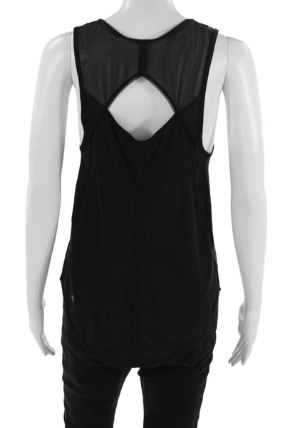 Lululemon Women Black Nylon Crew Neck Sleeveless Tank Size 6