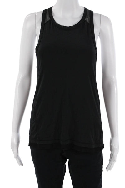 ALALA Womens Basic Black Tank Round Neck Tactel Spandex Size S