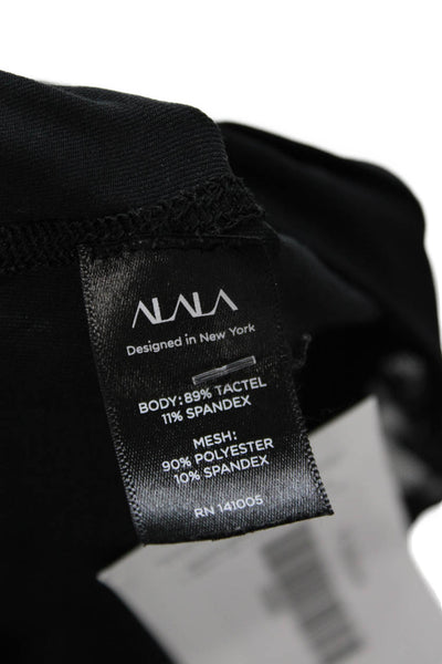 ALALA Womens Basic Black Tank Round Neck Tactel Spandex Size S