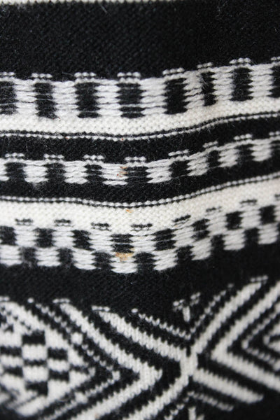 Bailey 44 Women Pullover Fair Isle Aztec Black Round Neck Long Sleeve Size S