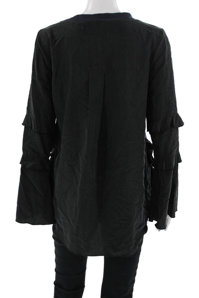 Sugar + Lips Women Black Pullover Sweatshirt Crewneck Modal Size S