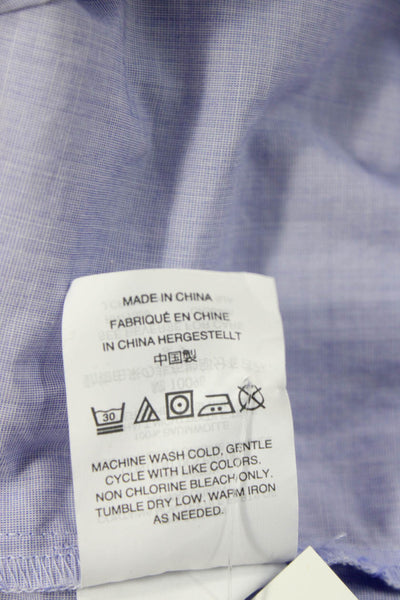 J Crew Womens Light Blue Cotton Button Up Blouse Short Sleeve Size 6