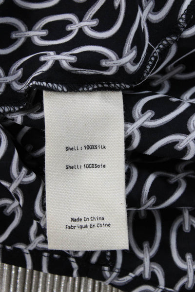 L Agence Womens Black Silk Button Up Blouse Size XS