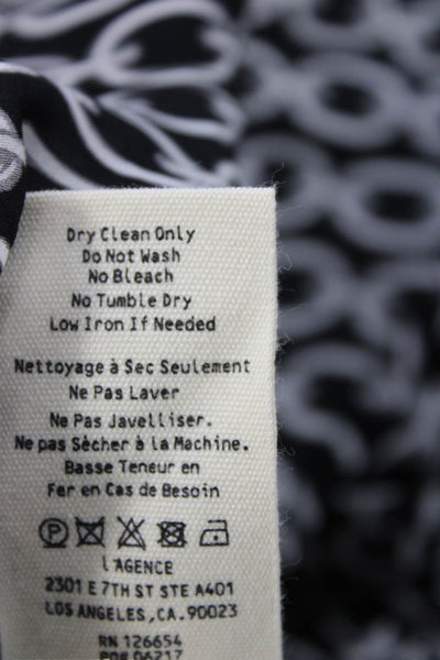 L Agence Womens Black Silk Button Up Blouse Size XS