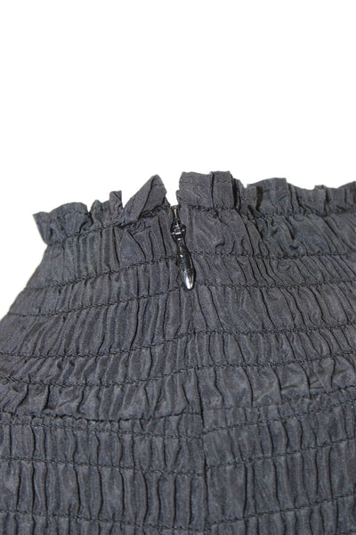 Veronica Beard Womens Black Mock Neck Long Sleeve Blouse Size 0