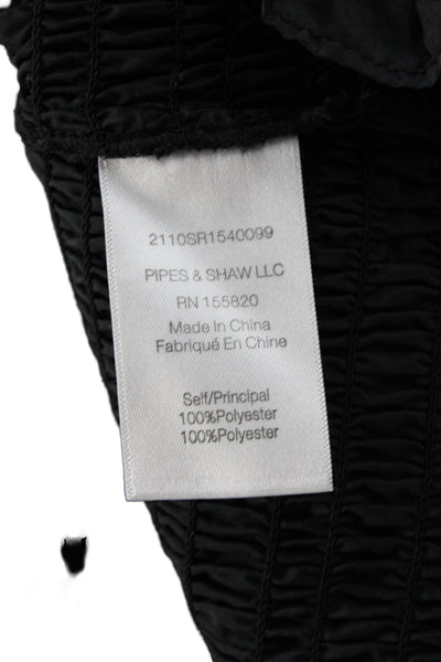 Veronica Beard Womens Black Mock Neck Long Sleeve Blouse Size 0