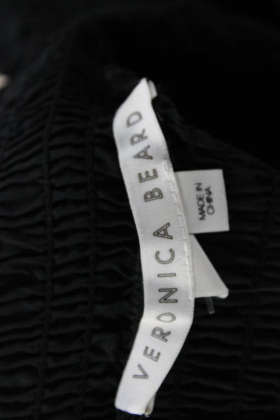 Veronica Beard Womens Black Mock Neck Long Sleeve Blouse Size 0