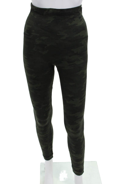 Spanx Women Ankle Jeggings Nylon Green Camo Army Size M