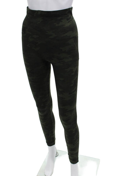 Spanx Women Ankle Jeggings Nylon Green Camo Army Size M