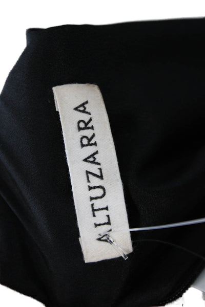 Altuzarra Women Black Sheath Pencil Dress V-Neck Knee-Length Size 2