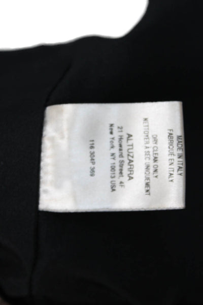 Altuzarra Women Black Sheath Pencil Dress V-Neck Knee-Length Size 2