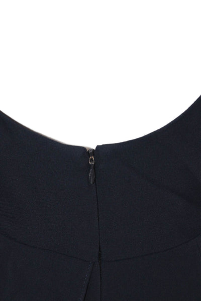 Cushnie Et Ochs Womens Dark Blue Sheath Dress Square Neck Sleeveless Size 10