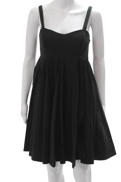 Twenty 8 Twelve Women Fit & Flare Sundress Black Sleeveless Square Neck Size 6