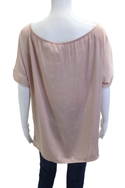 Michael Michael Kors Women Tunic Blouse Short Sleeve Beige Size M