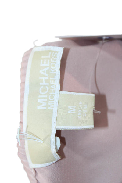 Michael Michael Kors Women Tunic Blouse Short Sleeve Beige Size M