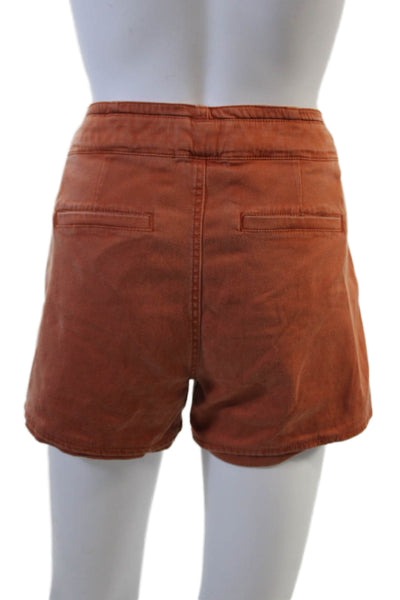 Liverpool Los Angeles Unisex Chino Shorts Brown Button Size 6