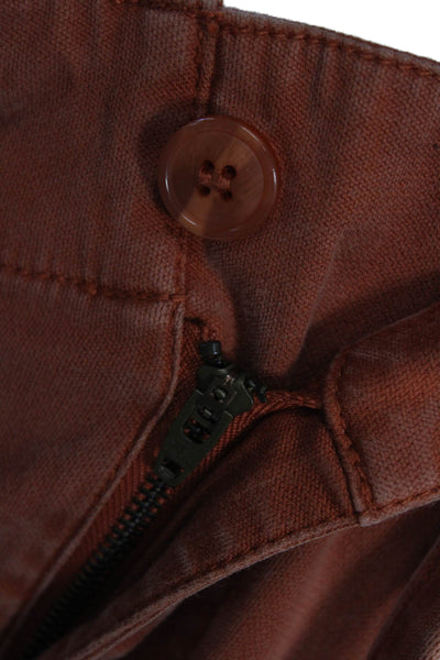 Liverpool Los Angeles Unisex Chino Shorts Brown Button Size 6