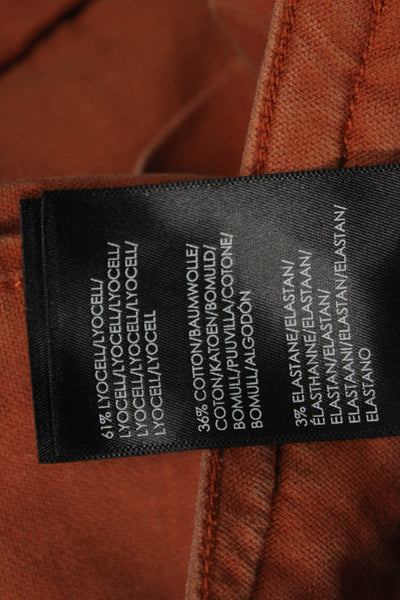 Liverpool Los Angeles Unisex Chino Shorts Brown Button Size 6