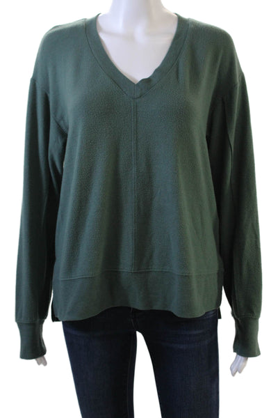 Z Supply Women Pullover Sweater Army Green V Neck Long Sleeve Size M