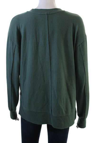 Z Supply Women Pullover Sweater Army Green V Neck Long Sleeve Size M