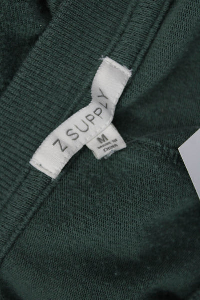 Z Supply Women Pullover Sweater Army Green V Neck Long Sleeve Size M
