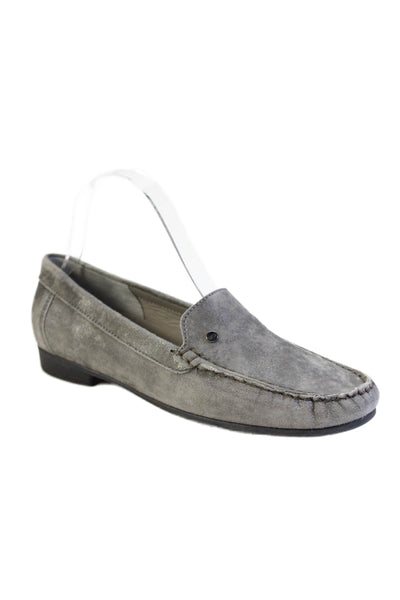 Ara Womens Slip On Round Toe Suede Loafers Gray Size UK 4.5