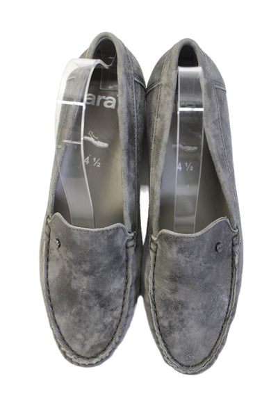 Ara Womens Slip On Round Toe Suede Loafers Gray Size UK 4.5