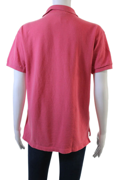 Ralph Lauren Golf Women Pink Collared Short Sleeve Cotton Polo Size S