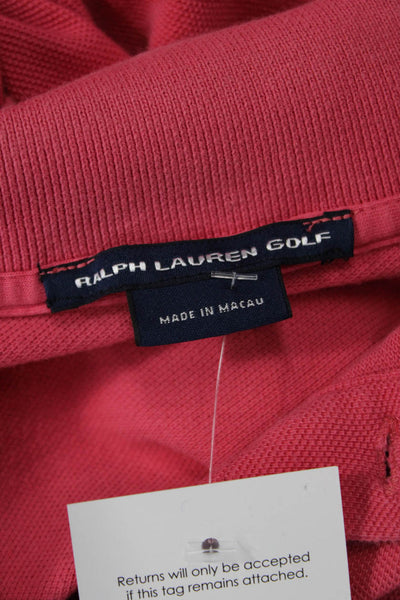 Ralph Lauren Golf Women Pink Collared Short Sleeve Cotton Polo Size S
