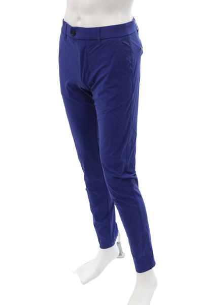 Greyson Mens Dress Pants Blue Cotton Button Solid Fall Size 30