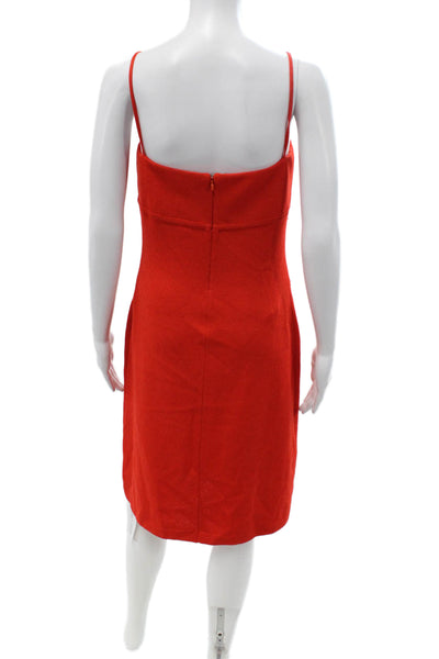 St. John Evening By Marie Gray Womens Red Wool Sleeveless Slip Dress Size 4