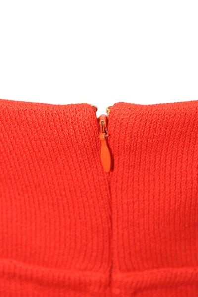 St. John Evening By Marie Gray Womens Red Wool Sleeveless Slip Dress Size 4
