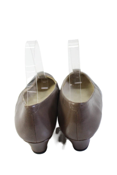 Amalfi Womens Leather Colorblock Slip On Casual Flats Brown Size 9.5