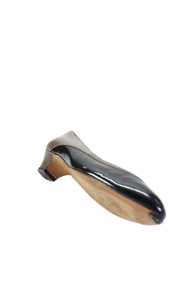 Amalfi Womens Leather Colorblock Slip On Casual Flats Brown Size 9.5