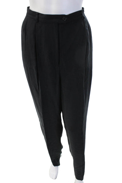 Lauren Ralph Lauren Unisex Black Silk Dress Pants Size 14