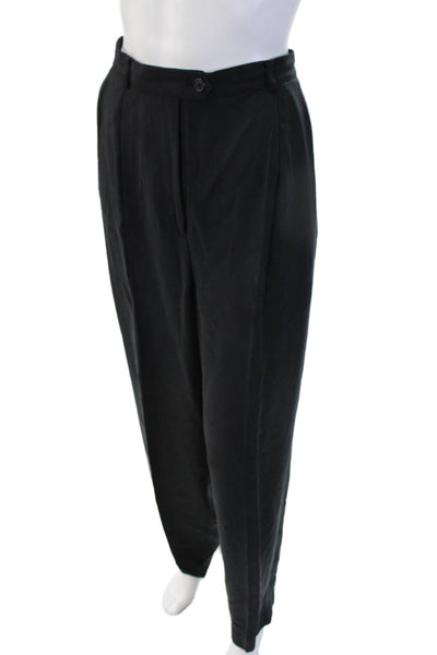 Lauren Ralph Lauren Unisex Black Silk Dress Pants Size 14