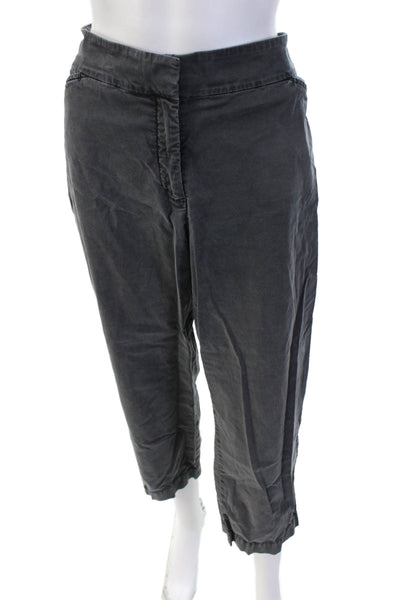 Eileen Fisher Womens Cropped Dark Gray Pants Size 14