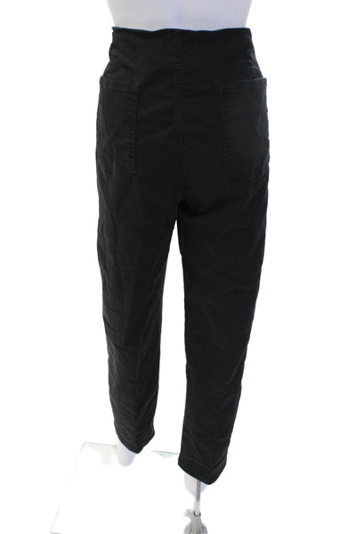 Eileen Fisher Women Cropped Ankle Pants Black Button Size 14