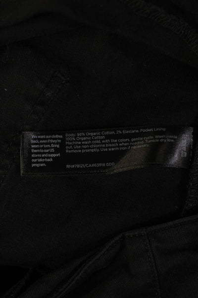 Eileen Fisher Women Cropped Ankle Pants Black Button Size 14