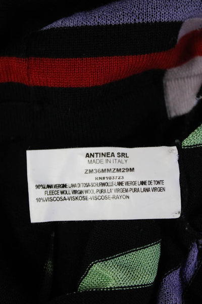 Armani Collezioni Womens Black Geometric Wool Blend Sleeveless Tank Size 4