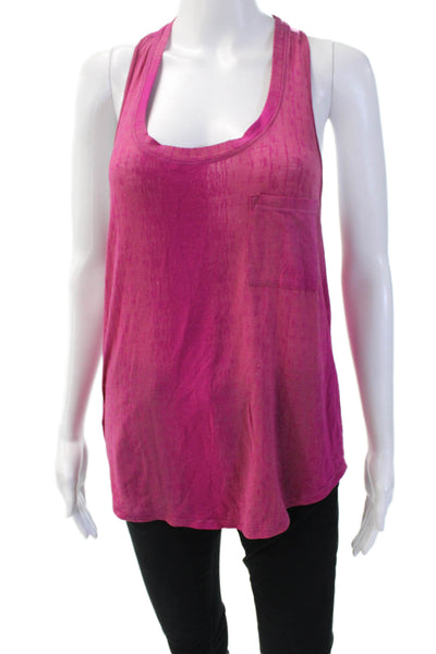 Lululemon Womens Pink Basic Sleeveless Tank Poly Spandex Round Neck Size S