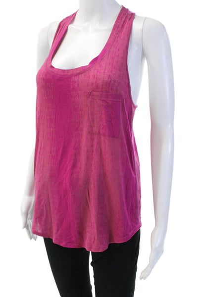 Lululemon Womens Pink Basic Sleeveless Tank Poly Spandex Round Neck Size S